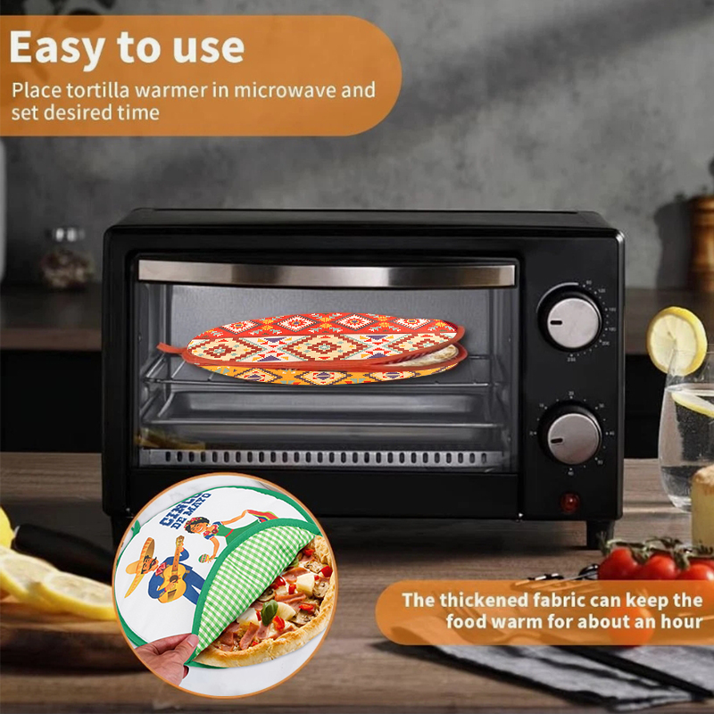 Tortilla Warmer Cloth - Bolsa de tela de 30cm, bolsa