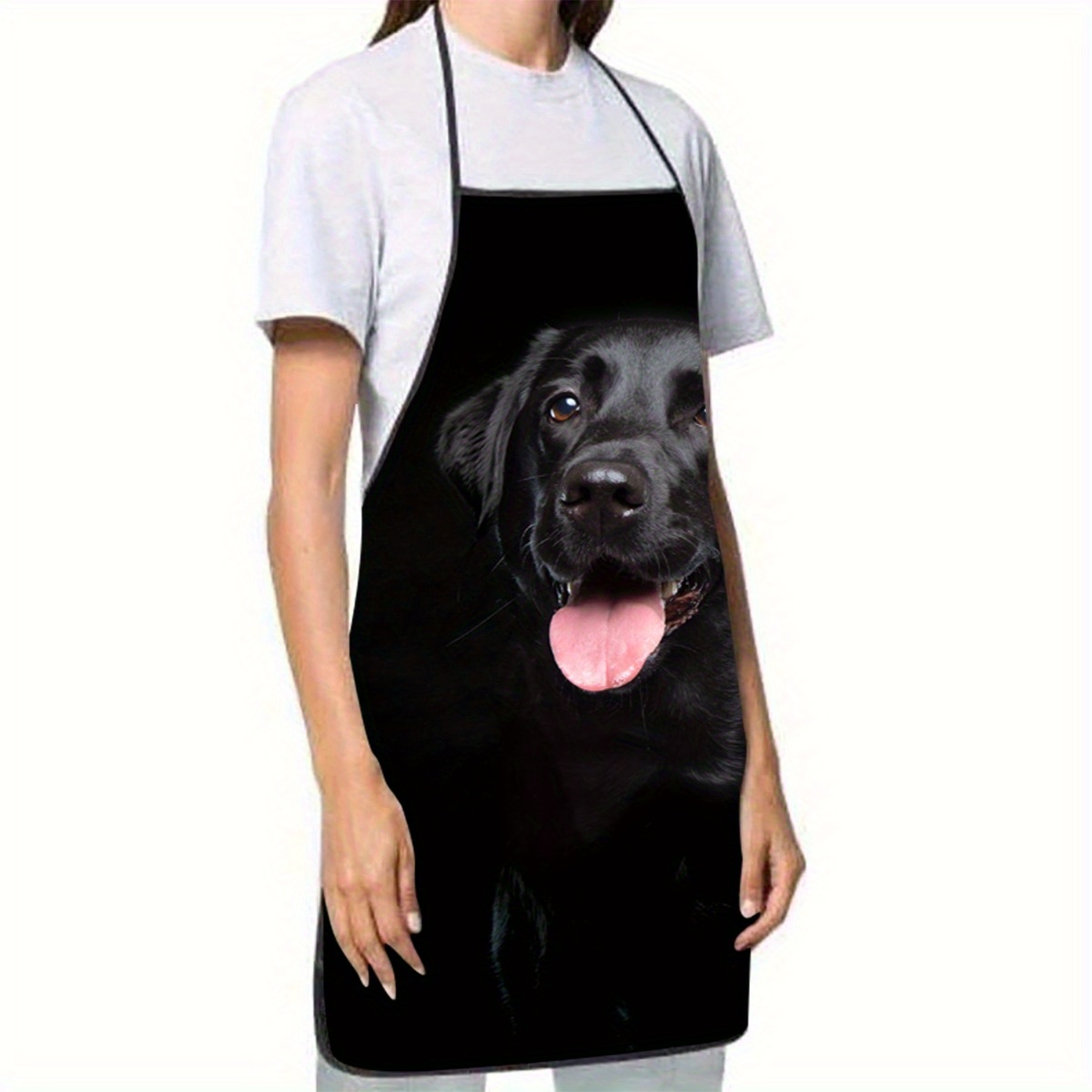 1 delantal negro con estampado - Home Cooking Dog Food reseña y precio