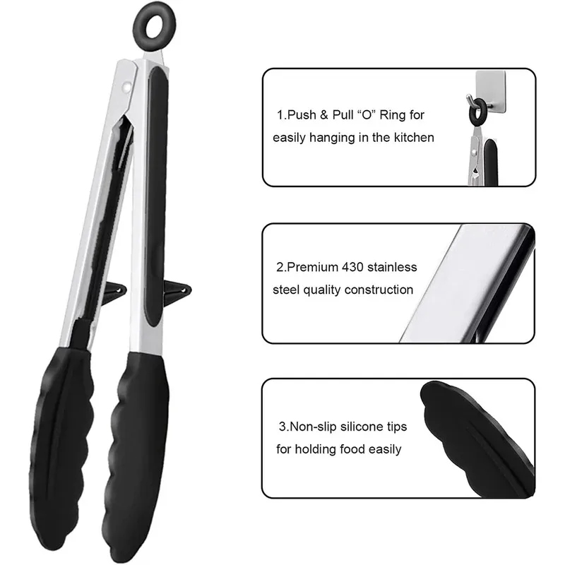 Juego de 3 Pinzas de Cocina de - Home Cooking Utensil Set reseña y precio