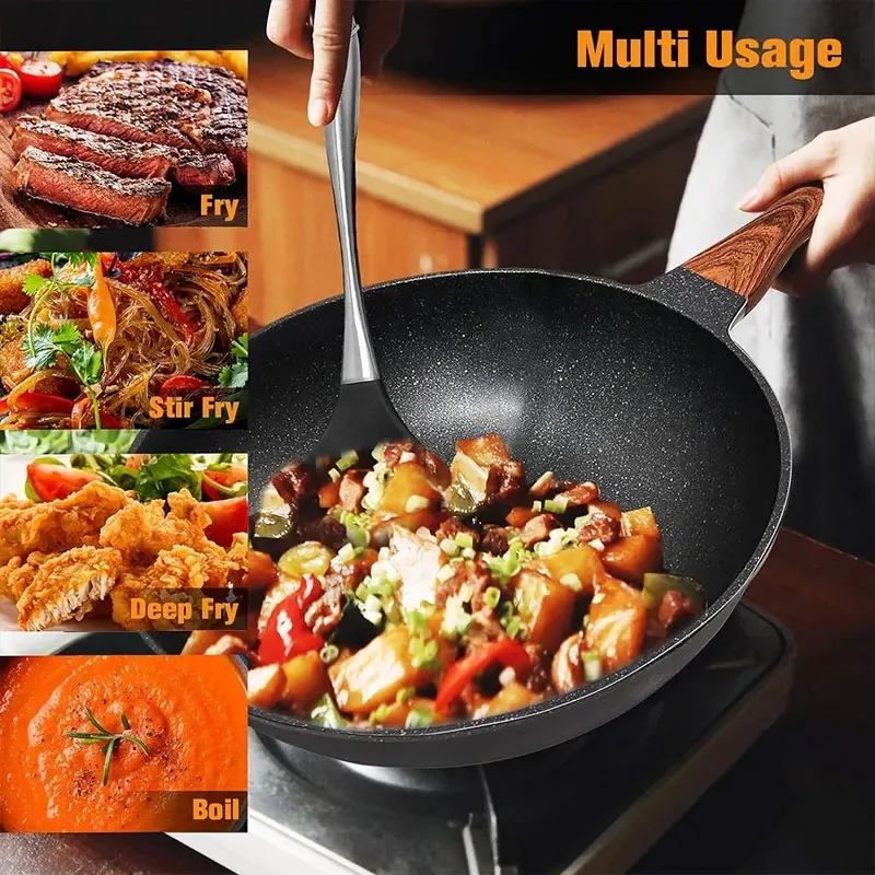 Sartén antiadherente Wok de 12 - Home Cooking Steak reseña y precio