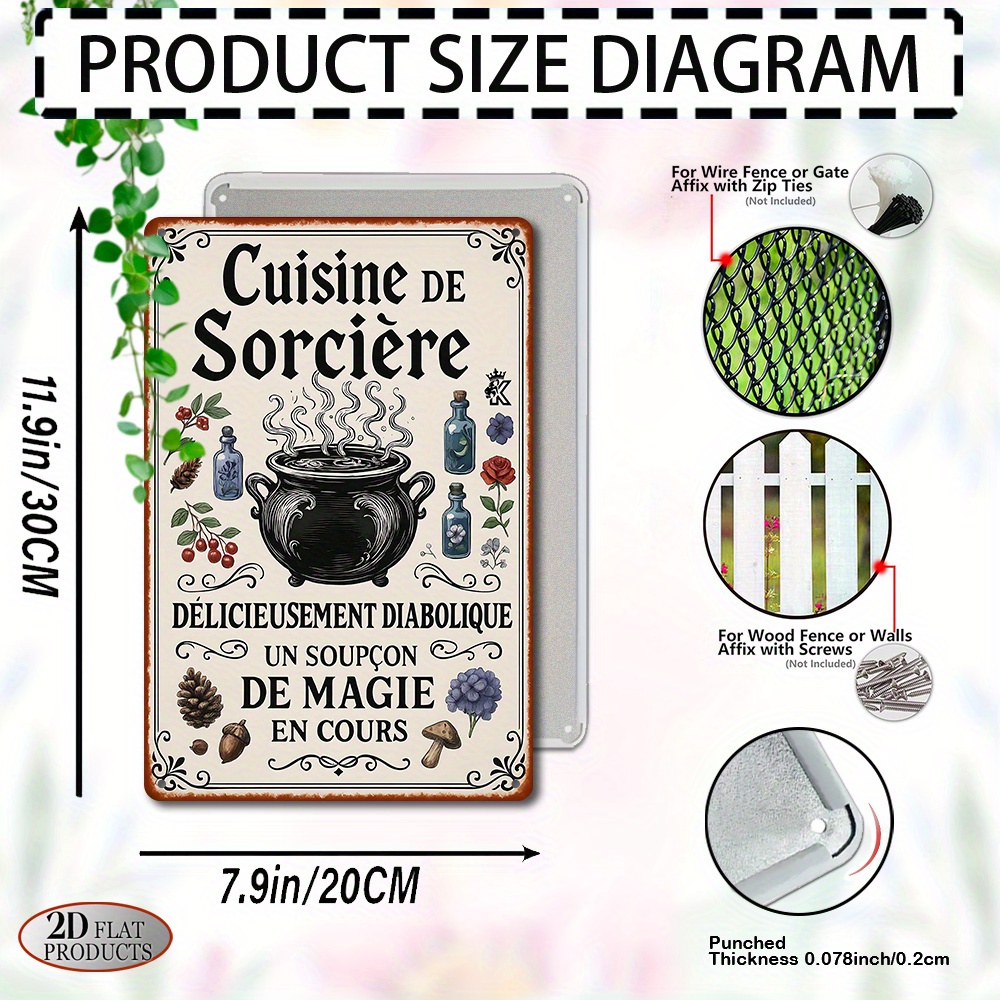 Letrero metálico plano 2D de 1 - Home Cooking Easy Recipes reseña y precio