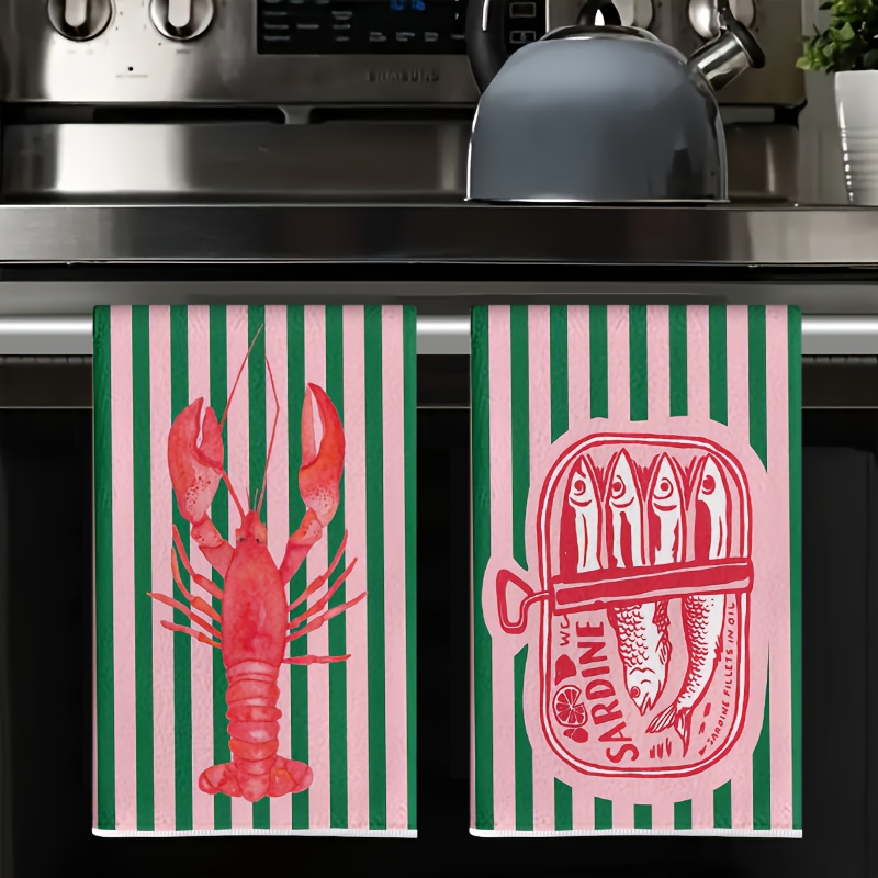 Juego de 2 toallas de cocina c - Home Cooking Is The Best reseña y precio