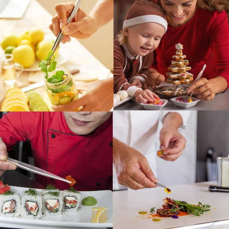 Pinzas de Acero Inoxidable par - Home Cooking Utensil Set reseña y precio
