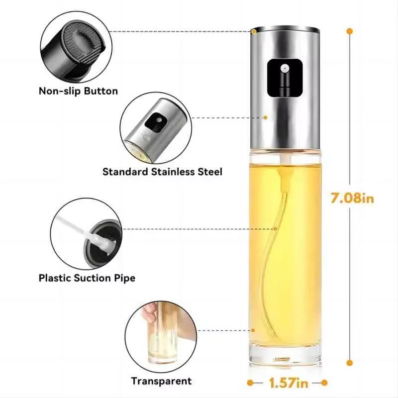 Pulverizador de aceite de vidr - Home Cooking Utensil Set reseña y precio