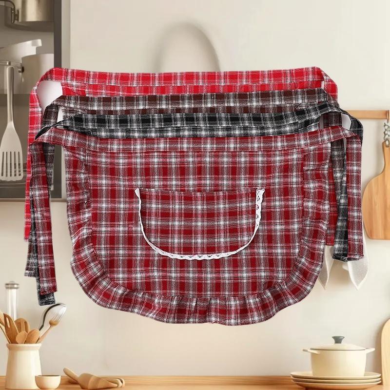 Delantal Cuadrado a Cuadros de - Home Cooking Service reseña y precio