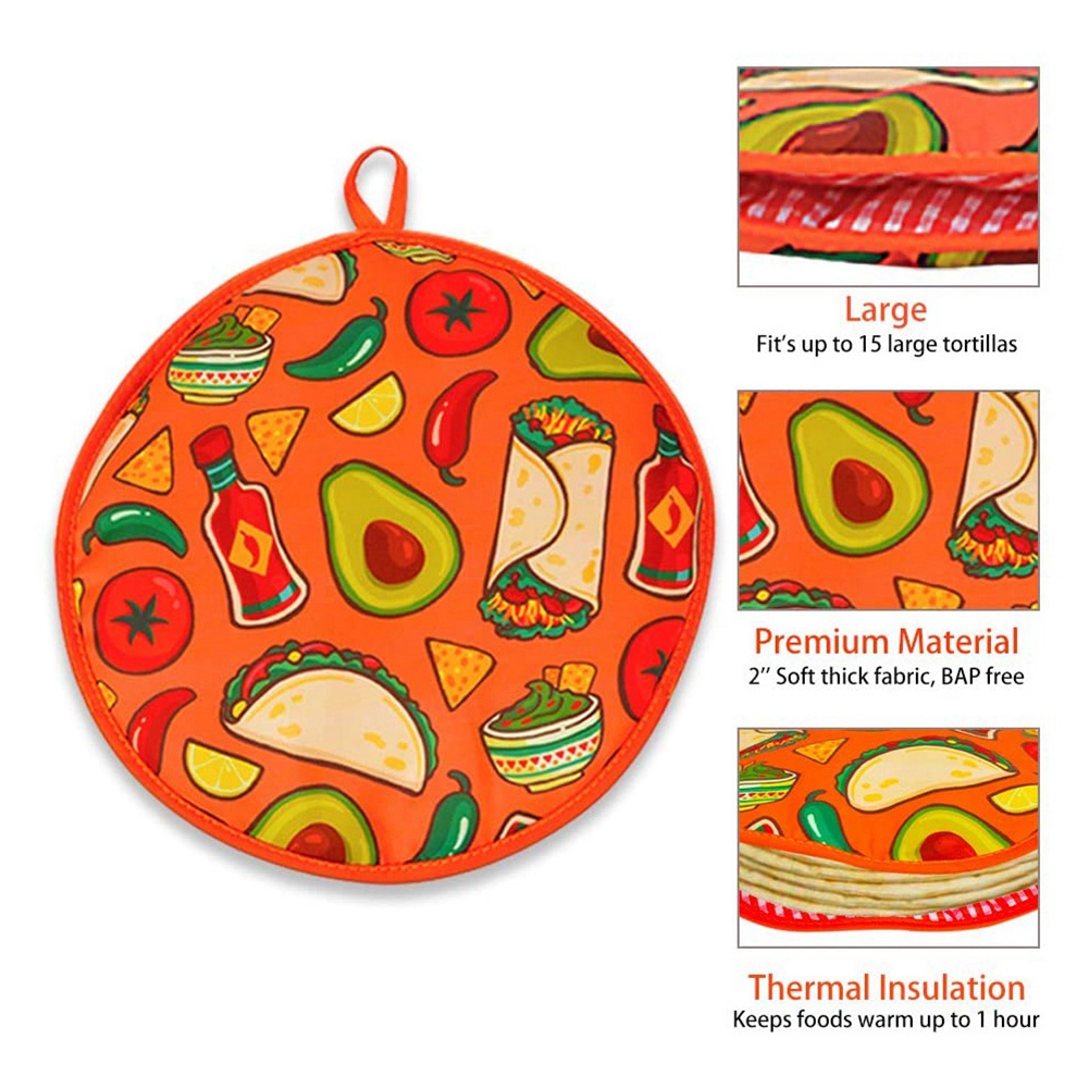 ABUN-2Pcs Bolsa de tela de 12  - Tortilla Warmer Cloth reseña y precio