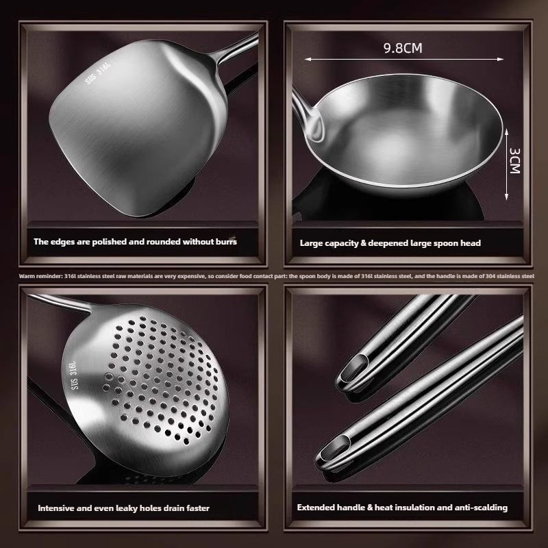 Espátula de acero inoxidable p - Home Cooking Utensil Set reseña y precio